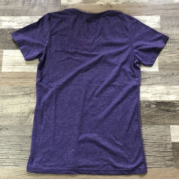 Women’s Anvil Purple V-Neck Short Sleeve T-Shirt - Picture 2 of 6